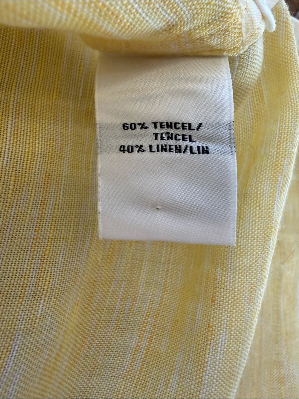 Lafayette 148 New York Butter Yellow Women’s Linen Blend Blouse Top 3/4 Sleeve - Picture 8 of 8